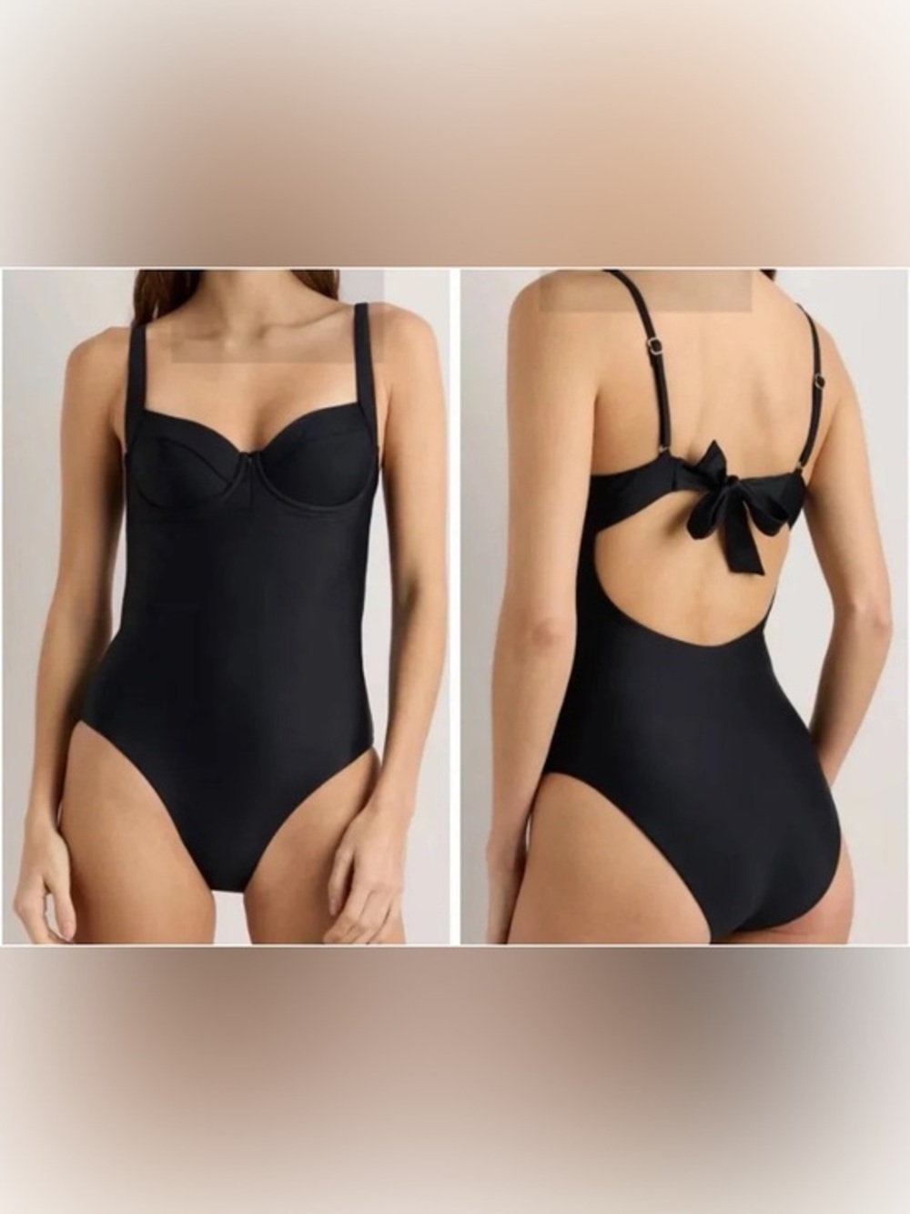 NWT | Quince Women’s Italian Underwire Tie Back One Piece Swimsuit